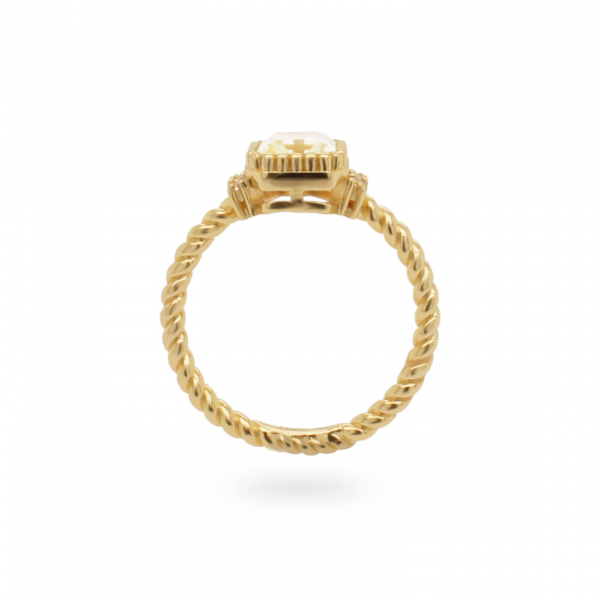 24Kae Ring met gekleurde stenen zilver verguld 12402Y MAAT 16,5 - 48576