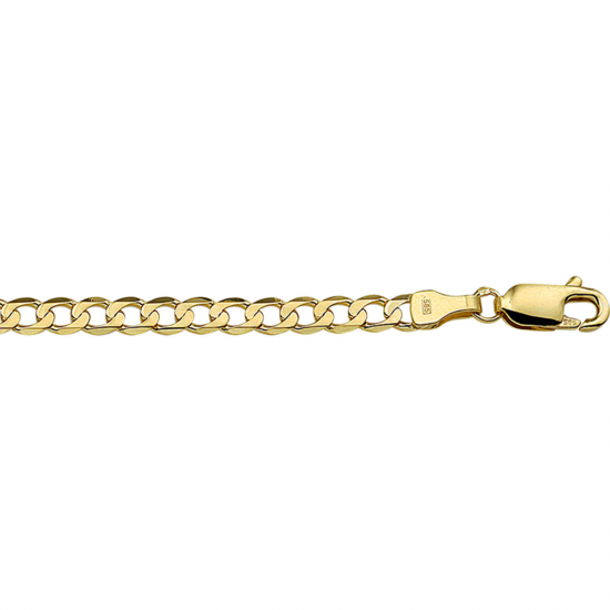 14k Geelgouden gourmette collier 3.9mm 50cm - 54873