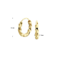 Gouden oorringen gedraaide buis 11mm - 48745