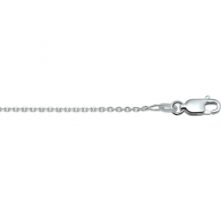 Zilveren collier anker gediamanteerd 1,3 mm MAAT 41 + 4 cm - 49208