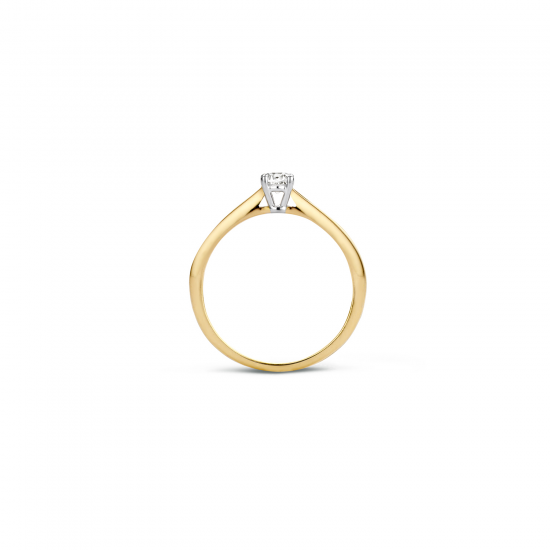 Blush ring Geel en Witgoud met Zirkonia 1187BZI MAAT 18 - 48803