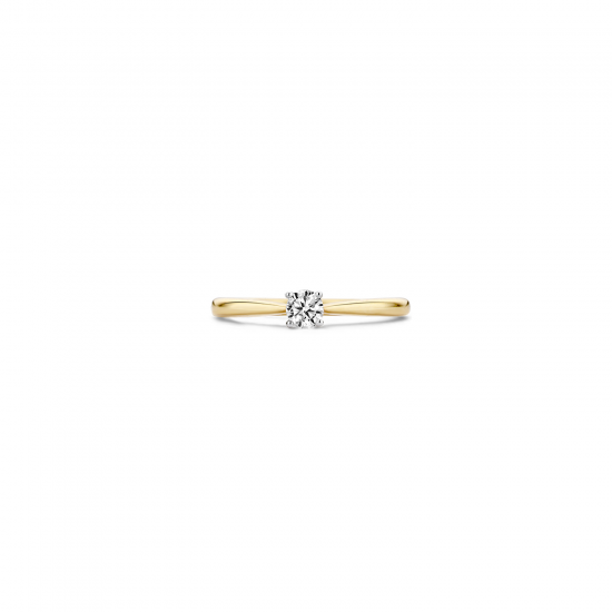 Blush ring Geel en Witgoud met Zirkonia 1187BZI MAAT 18 - 48803