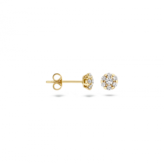Blush oorbellen Geelgoud met zirkonia 7241YZI MAAT 5,2mm - 48806