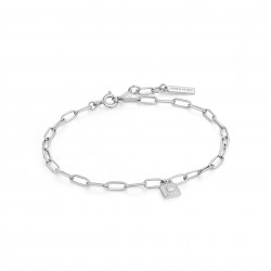 ANIA HAIE  Zilver Chunky Chain Padlock Bracelet 18.5cm - 48779