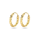 Gouden oorringen gedraaide buis 13mm - 48912