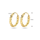 Gouden oorringen gedraaide buis 13mm - 48912