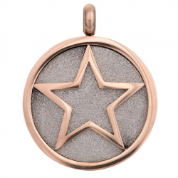 iXXXi Charm Glamour Star 25mm Rose/Zilver kleur - 48948