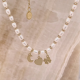 24Kae Ketting met parels zilver geelgoud verguld 12401Y MAAT 38cm - 49017