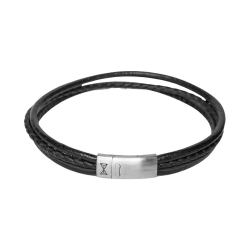 AZE JEWELS Armband DAINTY THREE STRING BLACK 21cm - 49022