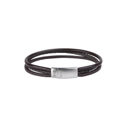AZE JEWELS Armband DAINTY THREE STRING BRUIN 21cm - 49023