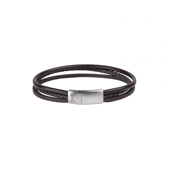 AZE JEWELS Armband DAINTY THREE STRING BRUIN 21cm - 49023