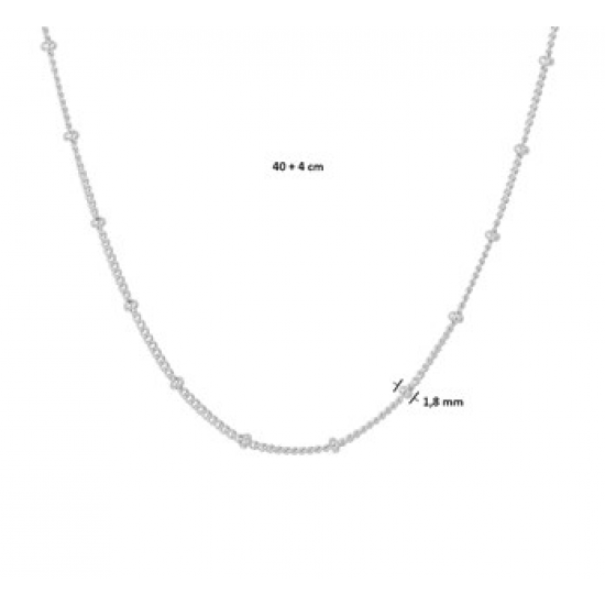 Collier gourmet 1,8 mm 40 + 4 cm - 47111