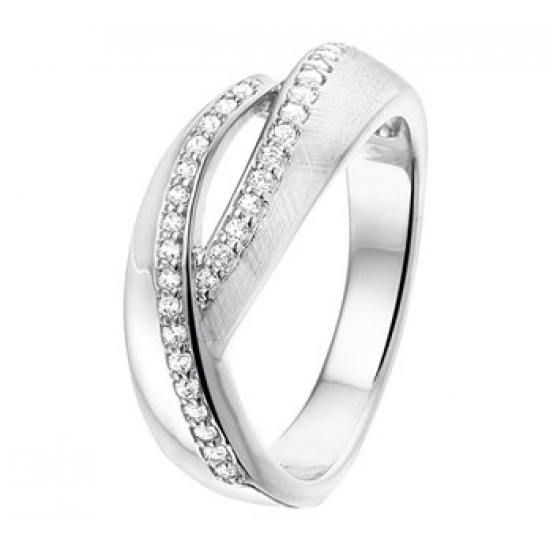 Fantasie ring gescratcht zirkonia MAAT 19 - 47115