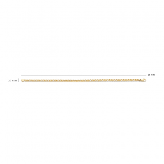 Blush Armband Gourmet Geelgoud 2165YGO MAAT 18cm - 47119