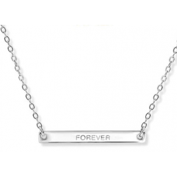 Zilveren Collier met hanger forever MAAT 40 + 5 cm - 47141