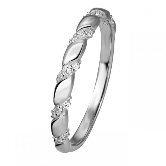 Rosa di luca gevlochte Ring met zirkonia MAAT 17,5 - 47170