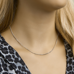 Zilveren collier gourmet 1,8 mm MAAT 45 cm - 49038