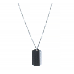 AZE Jewels NECKLACE DOGTAG - INOX MAAT 70+10 CM - 49089