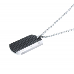 AZE Jewels NECKLACE DOGTAG - INOX MAAT 70+10 CM - 49089