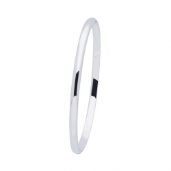 Silver Lining Zilveren bangle solid 4mm ovaal 60mm - 49136