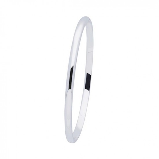 Silver Lining Zilveren bangle solid 4mm ovaal 60mm - 49136