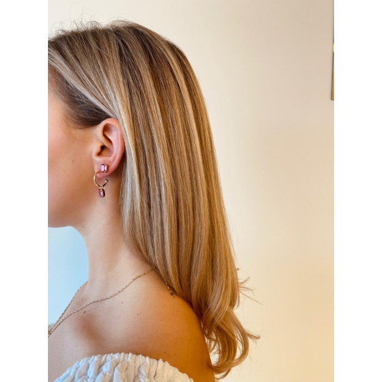 LOTT. Gioielli MAY SWAROVSKI ROSE OORBELLEN Goudkleurig - 47229