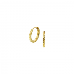 Gouden oorringen gediamanteerd 12mm - 50544