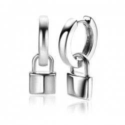 ZINZI zilveren oorbedels trendy slotje 13mm ZICH2353 (excl. oorringen) - 52578