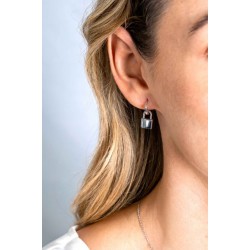 ZINZI zilveren oorbedels trendy slotje 13mm ZICH2353 (excl. oorringen) - 52578