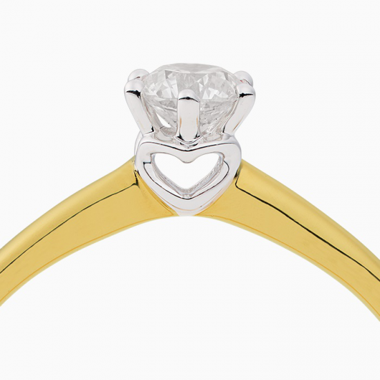 ECLAT ring 14 krt met brilj 0.25 crt MAAT 17,5 - 49539