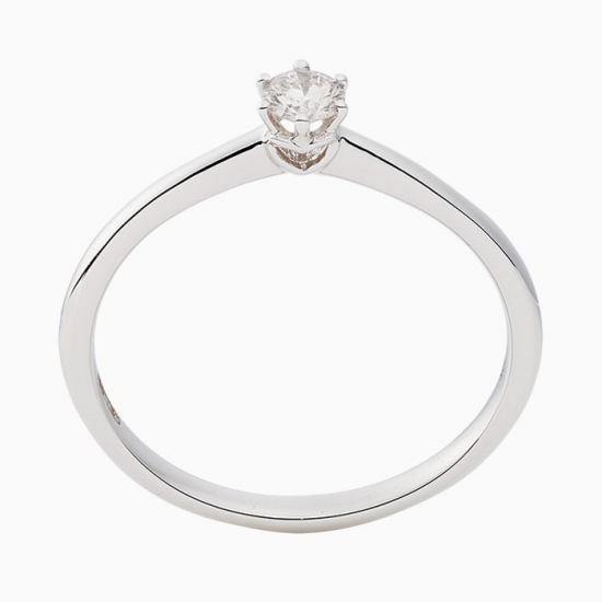 ECLAT solitair hart ring 14 krt 0,15 crt tw-si WG MAAT 17,25 - 49571