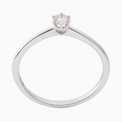 ECLAT solitair hart ring 14 krt 0,15 crt tw-si WG MAAT 17,25 - 49571