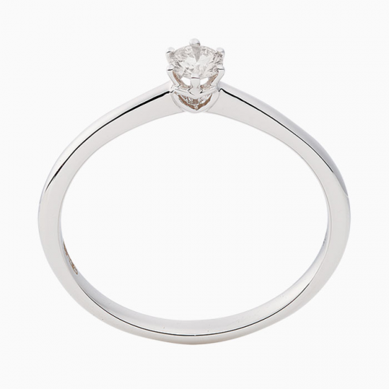 ECLAT solitair hart ring 14 krt 0,15 crt tw-si WG MAAT 17,25 - 49571