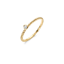 Blush Ring Bolletjes met Zirkonia Geelgoud 1216YZI MAAT 16,5 - 47827