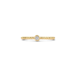 Blush Ring Bolletjes met Zirkonia Geelgoud 1216YZI MAAT 16,5 - 47827