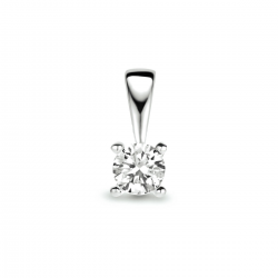 Witgouden hanger met diamant H/SI 0,10crt. - 49789