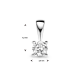 Witgouden hanger met diamant H/SI 0,10crt. - 49789
