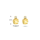 Geelgouden oorknoppen citrien en diamant (2x 0.015ct) H SI. - 49798