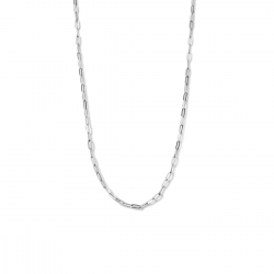 Zilveren collier paperclip plat 2,4 mm 40 + 4 cm. - 49800
