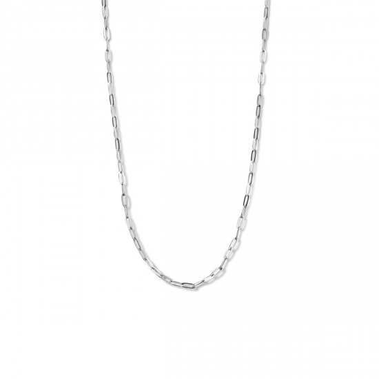 Zilveren collier paperclip plat 2,4 mm 40 + 4 cm. - 49800