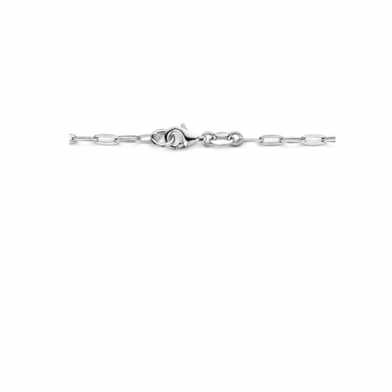 Zilveren collier paperclip plat 2,4 mm 40 + 4 cm. - 49800