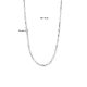 Zilveren collier paperclip plat 2,4 mm 40 + 4 cm. - 49800