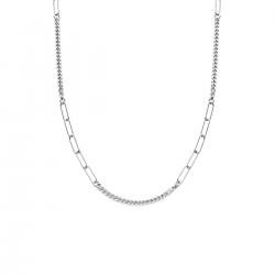 Zilveren collier gourmette en paperclip 3,5 mm 42 + 3 cm - 49801
