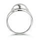Gerhodineerd 925 zilveren hartjes ring breedte van 10.5mm.  MAAT 16,5 - 49814