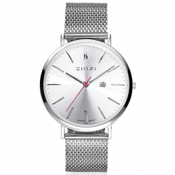 Zinzi Retro horloge zilvergekleurd 38mm ZIW402M - 49880
