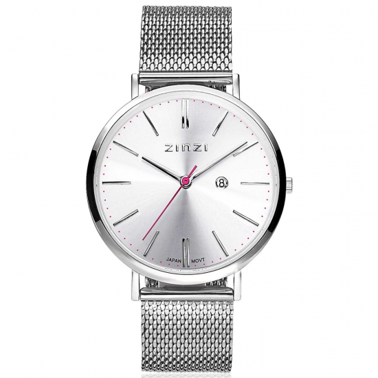 Zinzi Retro horloge zilvergekleurd 38mm ZIW402M - 49880