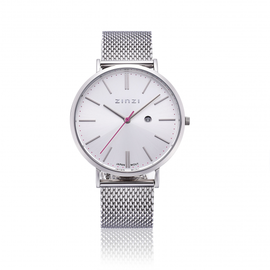 Zinzi Retro horloge zilvergekleurd 38mm ZIW402M - 49880