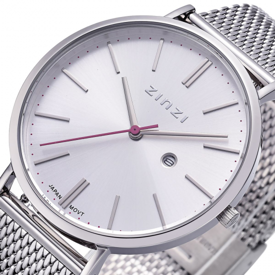 Zinzi Retro horloge zilvergekleurd 38mm ZIW402M - 49880