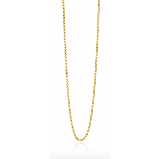 ZINZI zilveren jasseron ketting goudverguld  0,3mm MAAT 45cm. - 49869