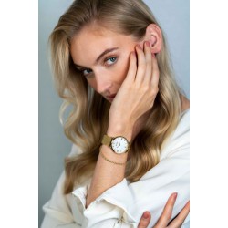 ZINZI Roman horloge witte parelmoer geelgoudkleurig 34mm ZIW548M - 49887